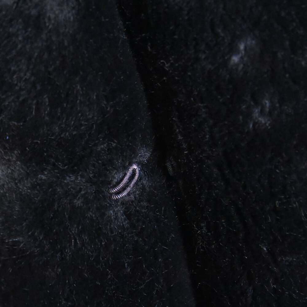 Black Long Plush Faux Fur Coat London Fog Winter Outerwear Coat Full Length 10 - Picture 5 of 9